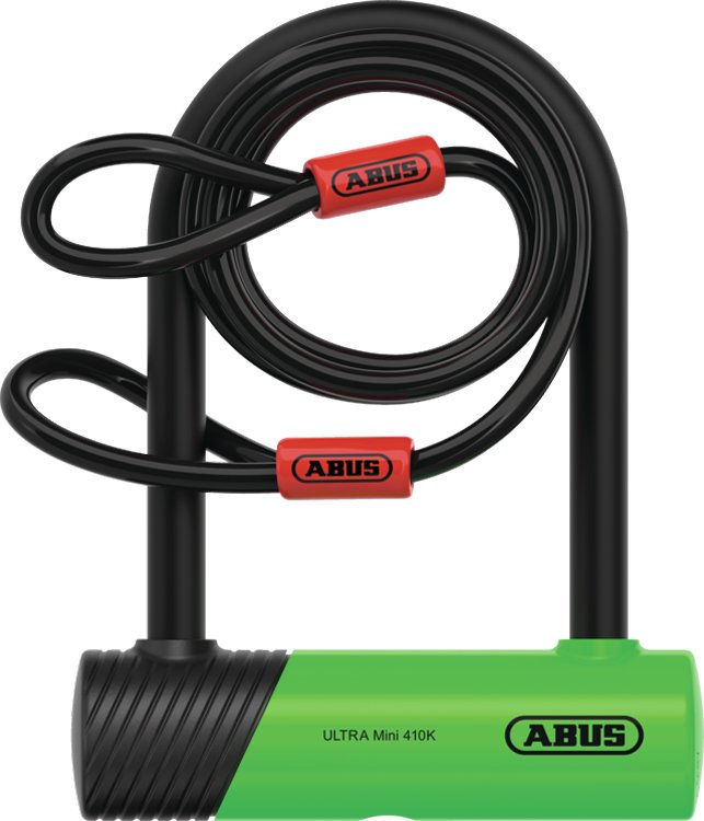 Abus Ultra Mini 410K/150HB140 Blocco a U incl. cavo Cobra e staffa SH