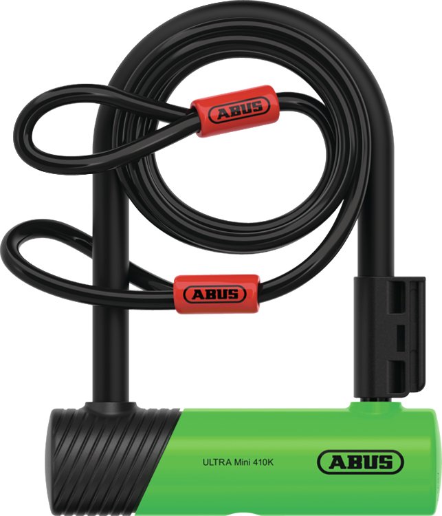 Abus Ultra Mini 410K/150HB140 Blocco a U incl. cavo Cobra e staffa SH